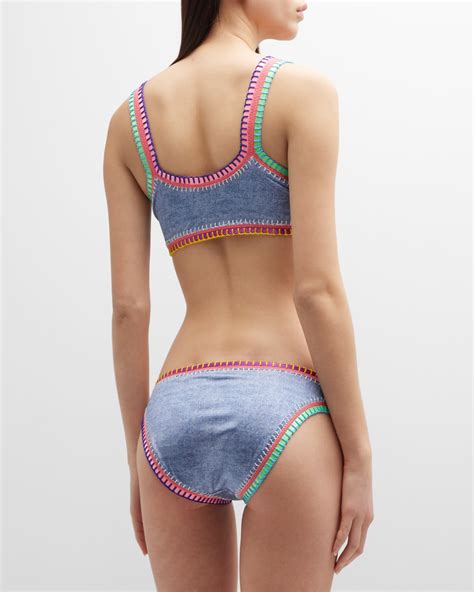 Platinum Inspired By Solange Ferrarini Multi Trim Bikini Top Neiman Marcus