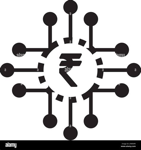 Digital Rupee Money Icon Vector Currency Symbol And Sign For Digital