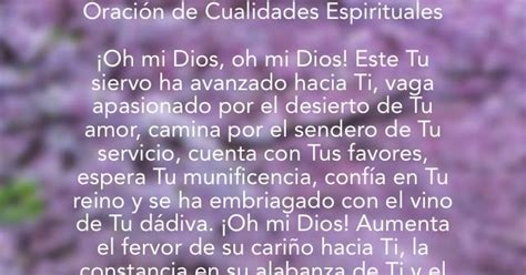 Citas De Los Escritos Bahá ís Oración De Cualidades Espirituales