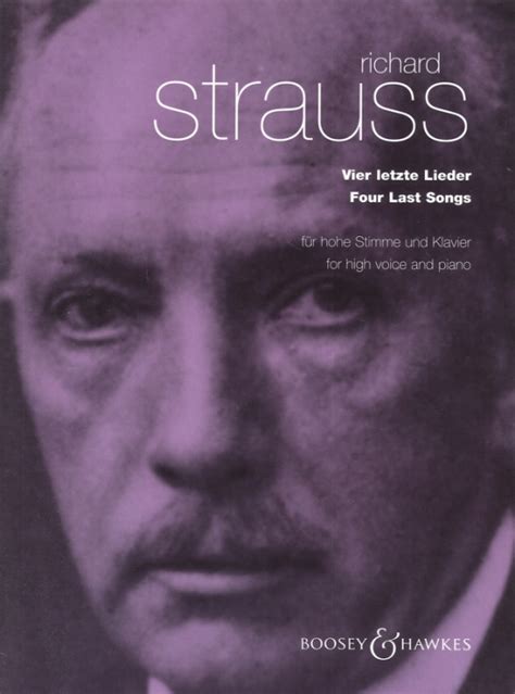 Strauss Richard Vier Letzte Lieder Four Last Songs High Voice Piano