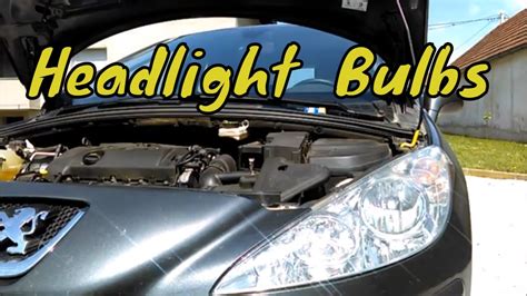 Peugeot How To Replace Headlight Bulb On The Left Side Youtube