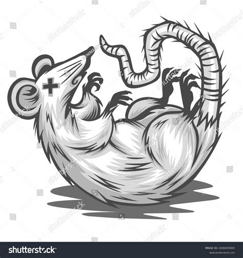 Vector Illustration Dead Rats Stock Vector (Royalty Free) 2206459005 ...