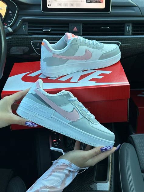 🔥жіночі кросівки Nike Air Force 1 Shadow White Grey Pink — ціна 1590 грн у каталозі Кросівки