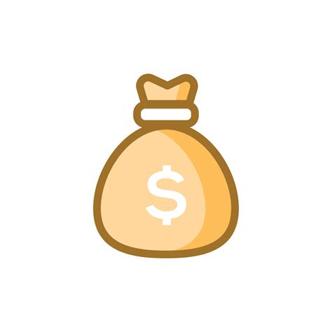 Vector money bag vector isolated icon. emoji illustration. coin sack ...