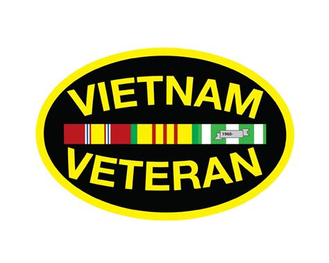 Vietnam Veteran 3 Ribbon Decal