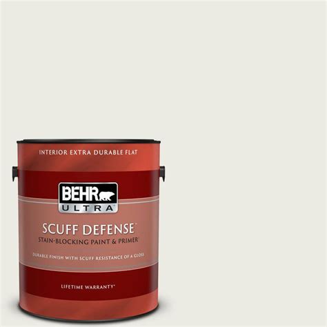 Behr Ultra 1 Gal Ppu24 14 White Moderne Extra Durable Flat Interior