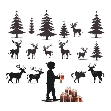 Find Correct Shadow Of Christmas Pictures Printable Clip Card Games For