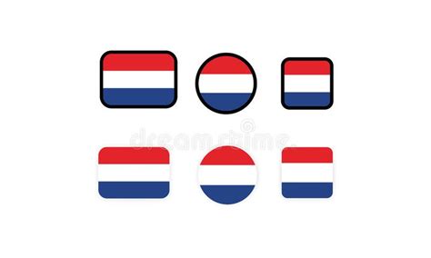 Vlaggen Van Nederland Nationale Nederlandse Vlag Vectorillustratie Eps10 Vector Illustratie