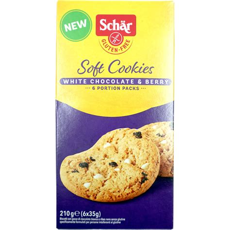 Schär Soft Cookies witte chocola bes koek 6x35g