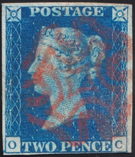 John Kinnard Stamps SG 5 Ds 8 2d Blue Plate 2 Scarce Red Maltese