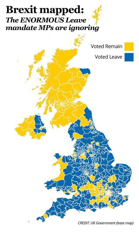 Brexit Mapped How Can Mps Possibly Ignore This Huge Leave Mandate