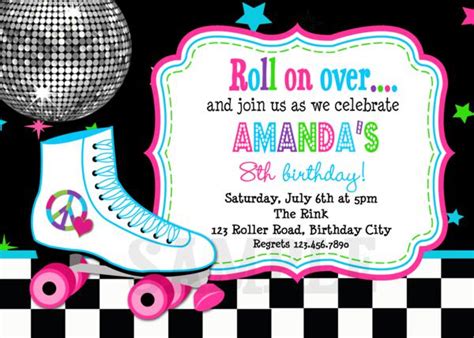 Roller Skating Birthday Invitations Free Printable Birthday