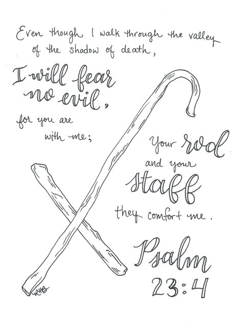 Psalm 23 Coloring Pages Sketch Coloring Page