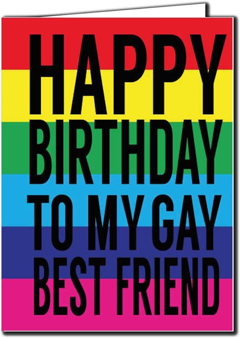 Divertidas Tarjetas De Cumpleaños Gay Lgbt Descaradas A Mi Mejor Amigo Gay L12