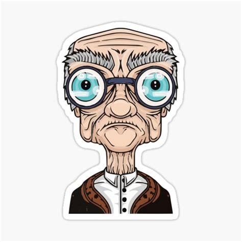 Grumpy Old Man Sticker For Sale By Rdandi Redbubble