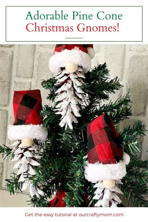 How To Make Adorable Christmas Gnome Pine Cone Ornaments