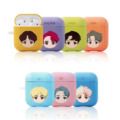 Bts Tinytan Goods Character Basic Apple Airpods Hard Case Rm Jin Suga