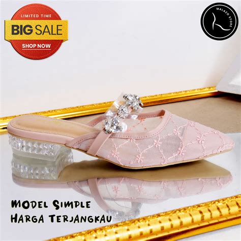 Jual Sepatu Wedding Shoes Hak Heels Hils Tapak Tumit Tahu Kaca Payet