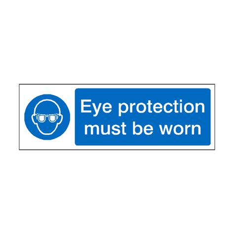 Eye Protection Must Be Worn Label Safety Uk