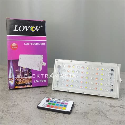 Jual Lampu Sorot Tembak Taman LED Flood Light LOVOV 50 Watt