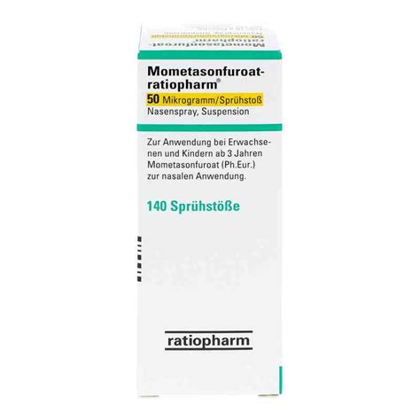 Mometasonfuroat ratiopharm 50 my g sprühst 140 Spr 18 g