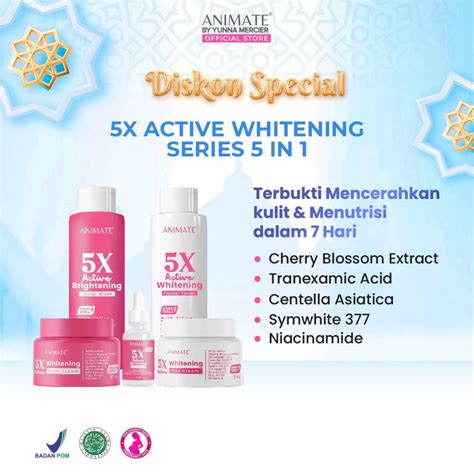 Jual Animate 5x Active Whitening Series 5in1 Shopee Indonesia