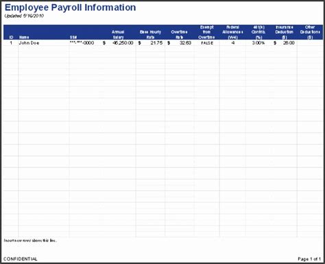 5 Payroll Schedule Template Sampletemplatess Sampletemplatess