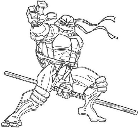 Tortugas Ninja Para Colorear