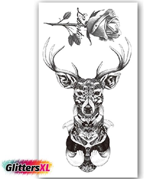 Glittersxl Temporary Tattoo Hert Roos X Cm Neptattoo