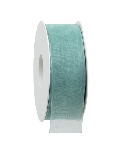 Cinta Organza Verde Berilo Mm X Mts