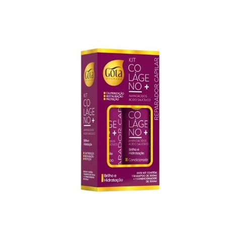 Kit Shampoo Condicionador Col Geno Ml Gota Dourada Ideal