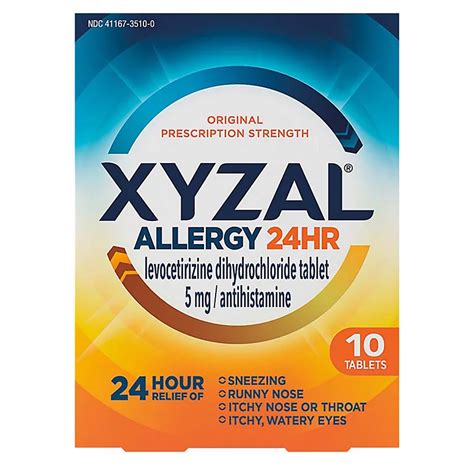 Xyzal Adult Allergy 24hr Allergy Relief Tablets Shop Sinus And Allergy