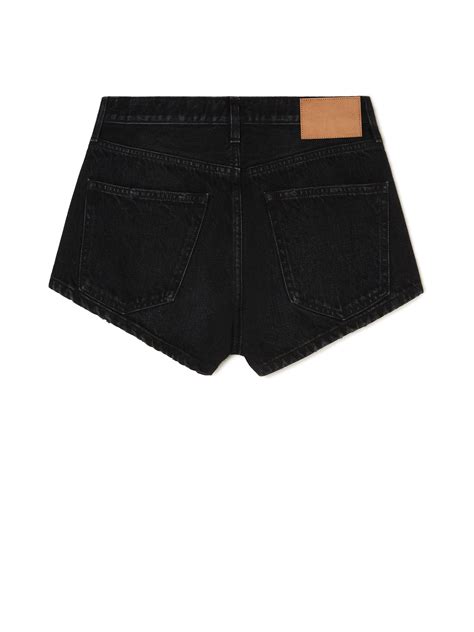 Inner Energy Crochet Denim Shorts In Black Alanui Official Website