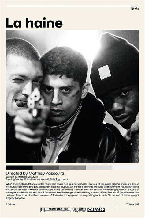 La Haine Mathieu Kassovitz Minimalist Movie Wall Painting By Thompson Murphy Pixels