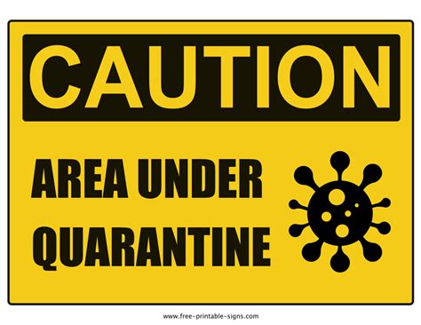 Printable Quarantine Signage