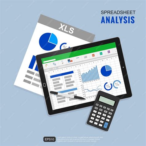 Premium Vector Spreadsheet Analysis Illustration Concept