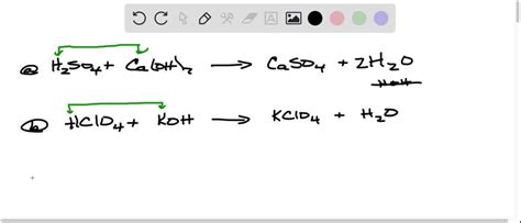 Solved Complete And Balance Each Acid Base Equation A H So Aq Ca