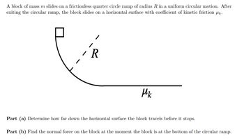 Answered A Block Of Mass M Slides On A Bartleby