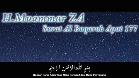 H. Muammar ZA - Surah Al Baqarah Ayat 177 - YouTube