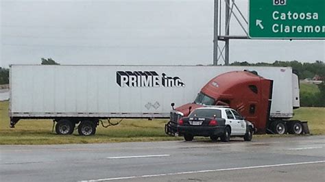 Semi Crash Slows Traffic On I 44 In Catoosa