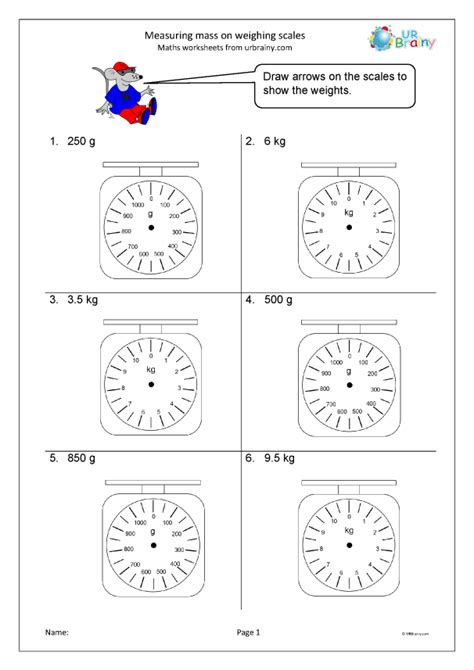 Grade Weight Worksheets Measuring Weights In Kilograms K Learning