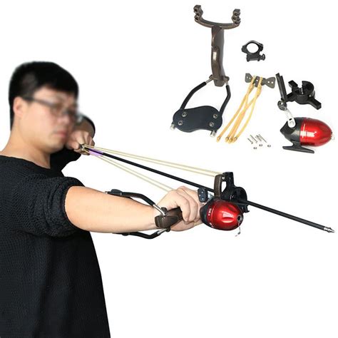 High Velocity Hunting Fishing Slingshot Shooting Catapult Arrow Bow