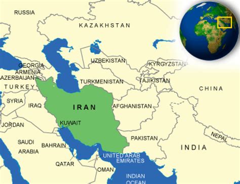 map  iran countryreports
