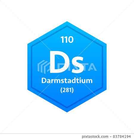 Darmstadtium Symbol Chemical Element Of The Stock Illustration