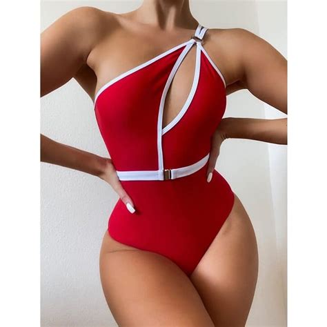 Sexy One Shoulder Swimwear Miggon