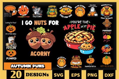 Autumn Puns Svg Bundle Graphic By Skinite Creative Fabrica