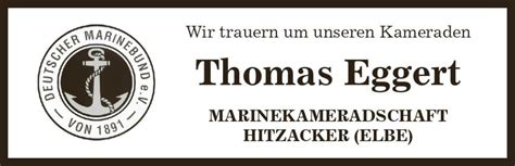 Das Trauerportal für Lüchow Dannenberg Todesanzeigen Thomas Eggert