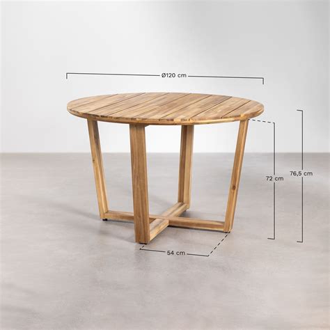 Table de Jardin Ronde en Bois d Acacia Ø120 cm Vittoria SKLUM