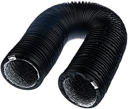 160mm 3m Noir Tuyau D Evacuation Gaine De Ventilation Flexible En