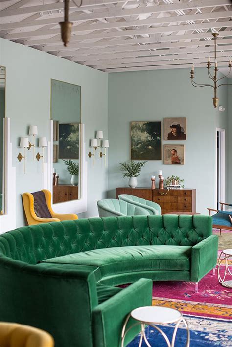 Living Room Ideas With Velvet Sofa At Callum Balmain Blog